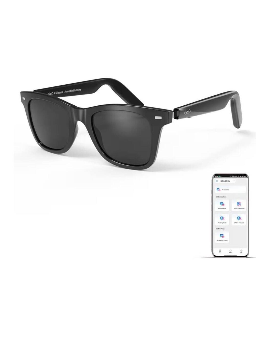 AI Audio Smart Glasses Black